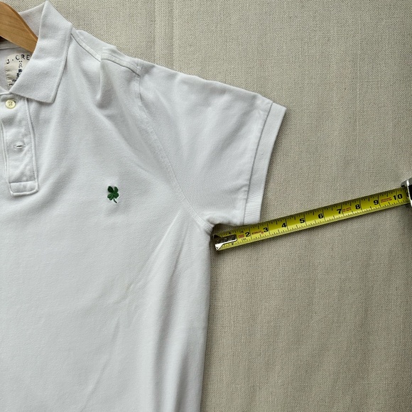 J. Crew White Polo Shirt with Green Logo - Picture 6 of 10